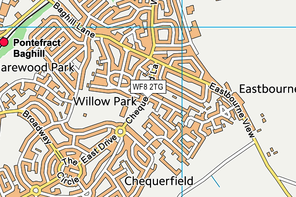 De Lacy Primary School map (WF8 2TG) - OS VectorMap District (Ordnance Survey)