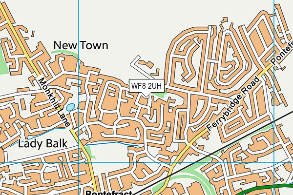 WF8 2UH map - OS VectorMap District (Ordnance Survey)