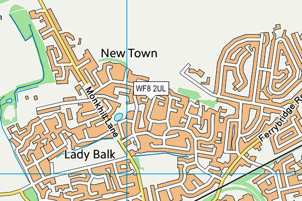WF8 2UL map - OS VectorMap District (Ordnance Survey)