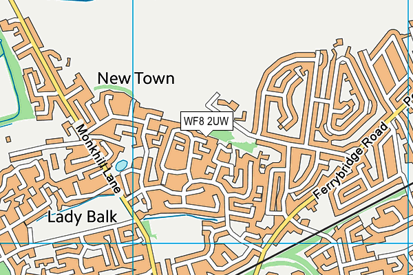 WF8 2UW map - OS VectorMap District (Ordnance Survey)