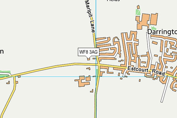 WF8 3AG map - OS VectorMap District (Ordnance Survey)