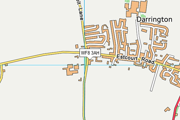 WF8 3AH map - OS VectorMap District (Ordnance Survey)