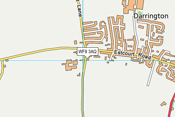 WF8 3AQ map - OS VectorMap District (Ordnance Survey)