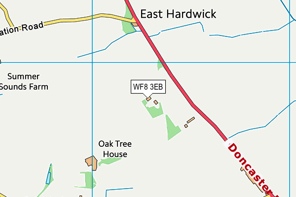 WF8 3EB map - OS VectorMap District (Ordnance Survey)