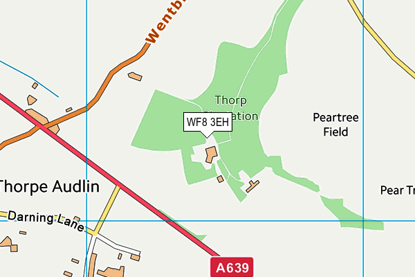 WF8 3EH map - OS VectorMap District (Ordnance Survey)