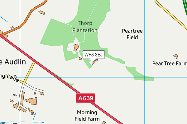 WF8 3EJ map - OS VectorMap District (Ordnance Survey)