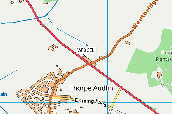 WF8 3EL map - OS VectorMap District (Ordnance Survey)