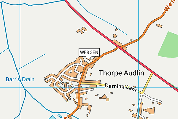 WF8 3EN map - OS VectorMap District (Ordnance Survey)