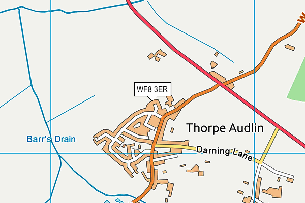 WF8 3ER map - OS VectorMap District (Ordnance Survey)