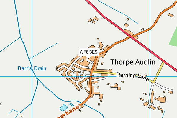 WF8 3ES map - OS VectorMap District (Ordnance Survey)