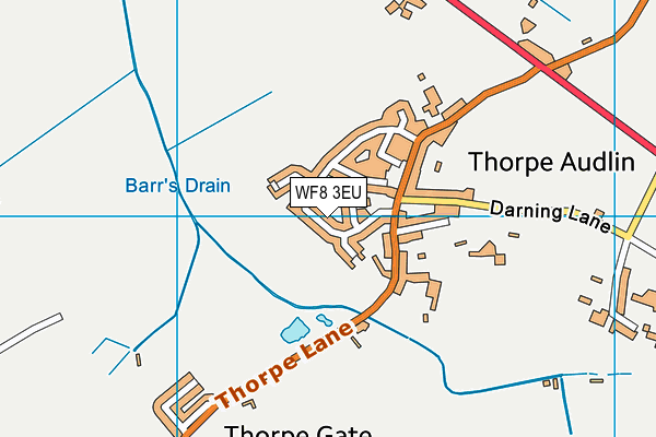 WF8 3EU map - OS VectorMap District (Ordnance Survey)