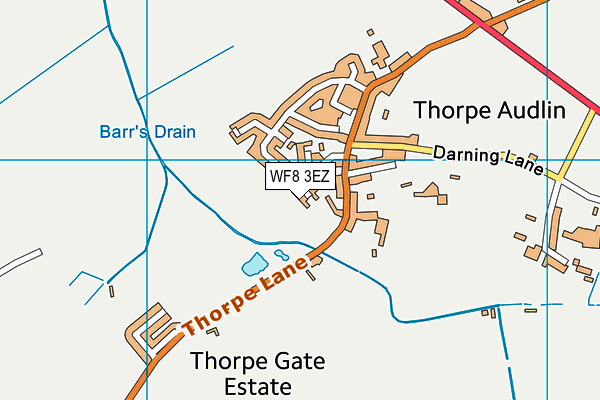 WF8 3EZ map - OS VectorMap District (Ordnance Survey)