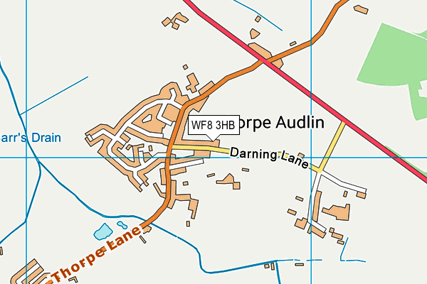 WF8 3HB map - OS VectorMap District (Ordnance Survey)