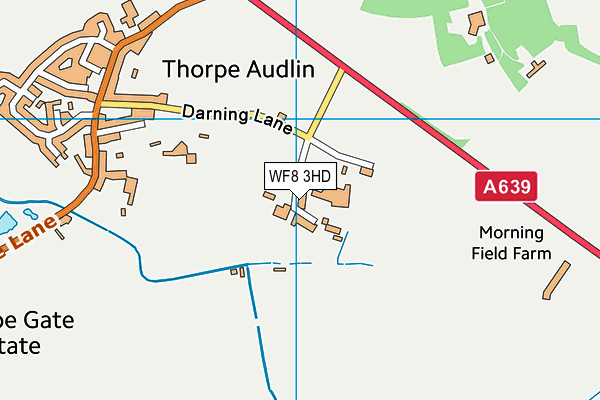 WF8 3HD map - OS VectorMap District (Ordnance Survey)