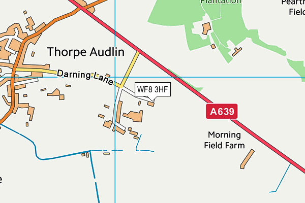 WF8 3HF map - OS VectorMap District (Ordnance Survey)