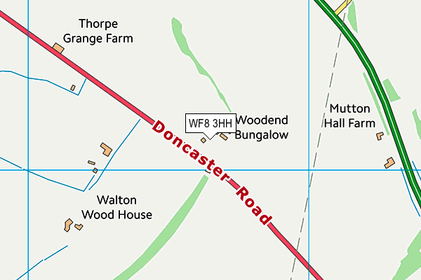 WF8 3HH map - OS VectorMap District (Ordnance Survey)