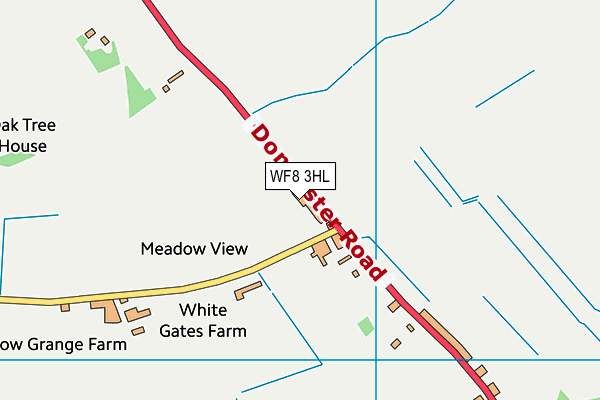 WF8 3HL map - OS VectorMap District (Ordnance Survey)