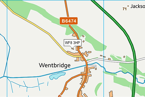 WF8 3HP map - OS VectorMap District (Ordnance Survey)