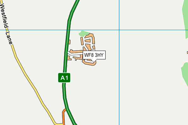 WF8 3HY map - OS VectorMap District (Ordnance Survey)