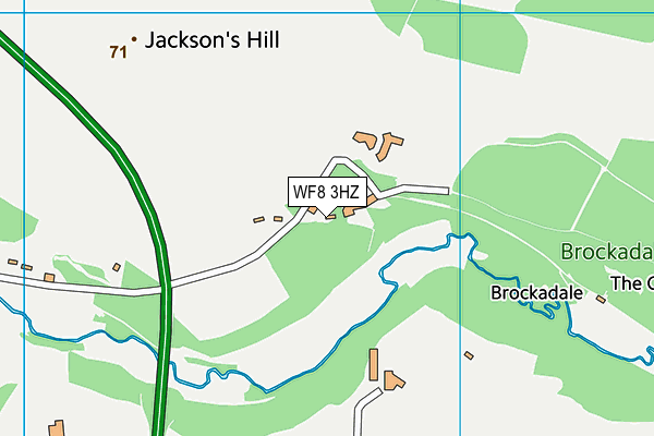 WF8 3HZ map - OS VectorMap District (Ordnance Survey)