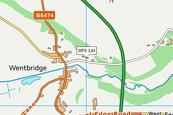 WF8 3JH map - OS VectorMap District (Ordnance Survey)