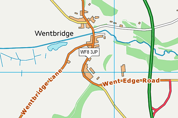 WF8 3JP map - OS VectorMap District (Ordnance Survey)