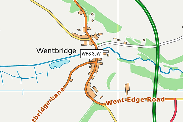 WF8 3JW map - OS VectorMap District (Ordnance Survey)