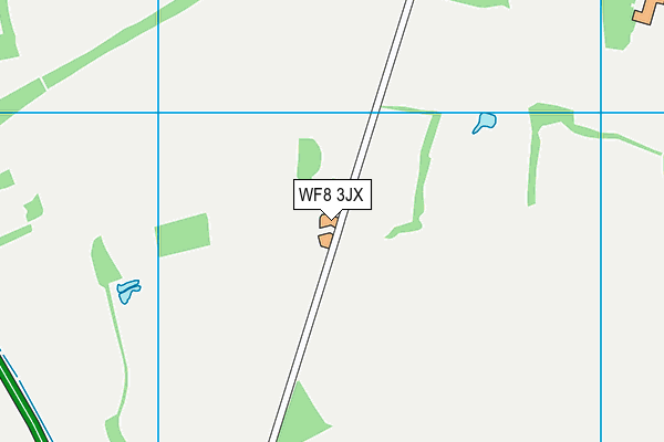 WF8 3JX map - OS VectorMap District (Ordnance Survey)