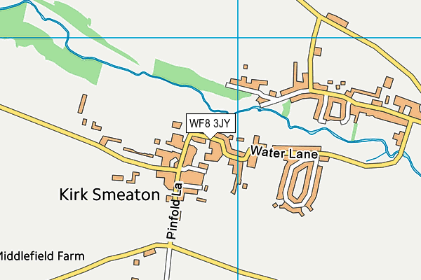 Kirk Smeaton Church of England Voluntary Controlled Primary School map (WF8 3JY) - OS VectorMap District (Ordnance Survey)