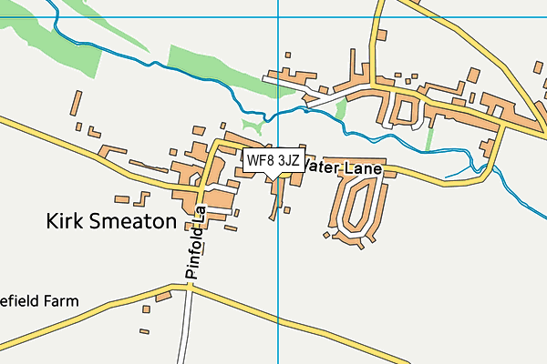 WF8 3JZ map - OS VectorMap District (Ordnance Survey)