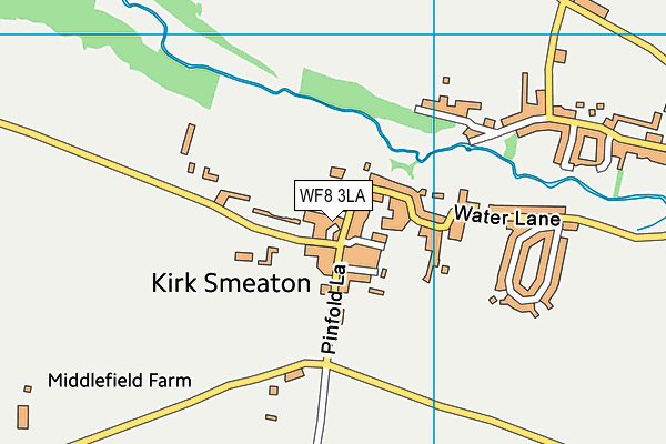 WF8 3LA map - OS VectorMap District (Ordnance Survey)