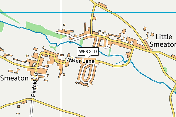 WF8 3LD map - OS VectorMap District (Ordnance Survey)
