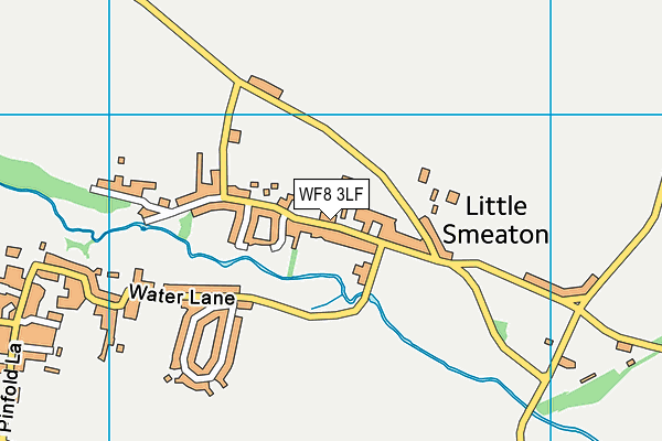 WF8 3LF map - OS VectorMap District (Ordnance Survey)