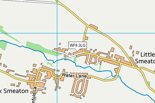 WF8 3LG map - OS VectorMap District (Ordnance Survey)