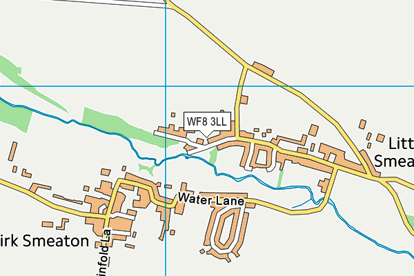 WF8 3LL map - OS VectorMap District (Ordnance Survey)