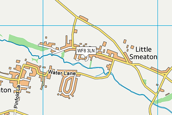 WF8 3LN map - OS VectorMap District (Ordnance Survey)