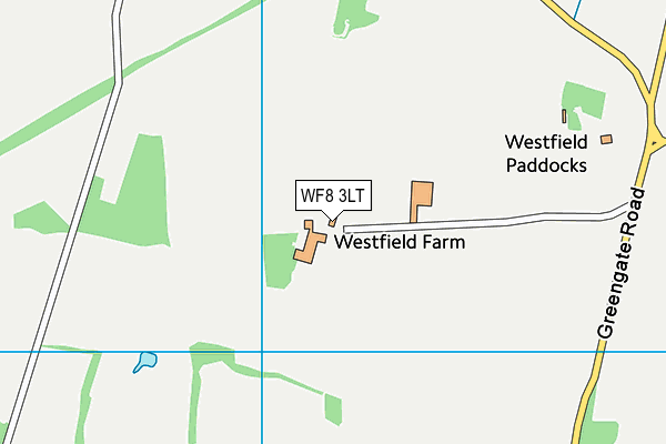 WF8 3LT map - OS VectorMap District (Ordnance Survey)