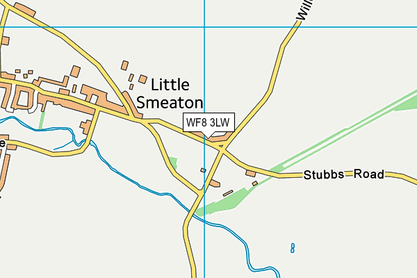 WF8 3LW map - OS VectorMap District (Ordnance Survey)