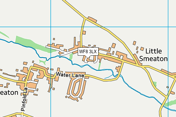 WF8 3LX map - OS VectorMap District (Ordnance Survey)