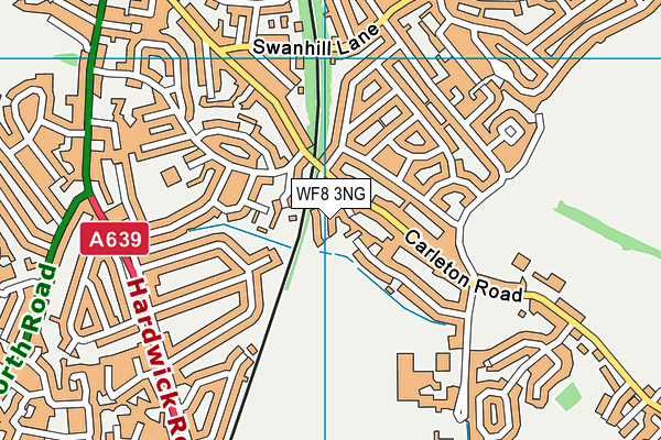 WF8 3NG map - OS VectorMap District (Ordnance Survey)