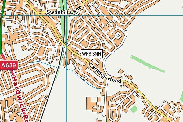 WF8 3NH map - OS VectorMap District (Ordnance Survey)