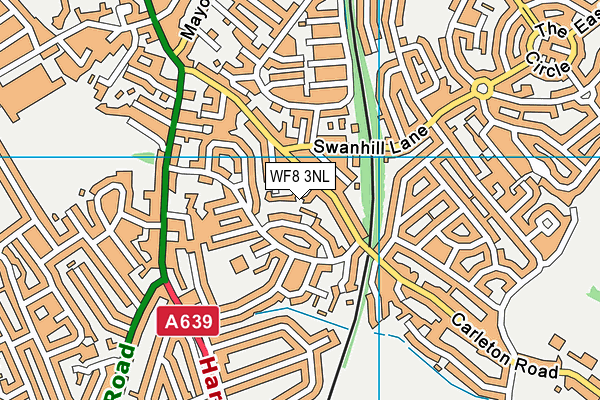 WF8 3NL map - OS VectorMap District (Ordnance Survey)