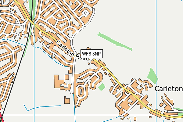 WF8 3NP map - OS VectorMap District (Ordnance Survey)