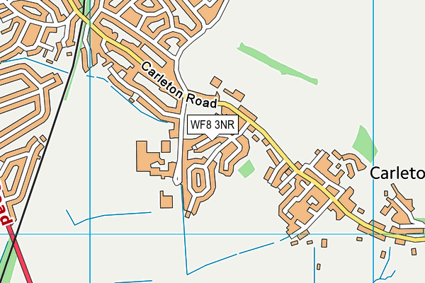 WF8 3NR map - OS VectorMap District (Ordnance Survey)