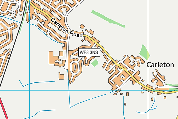 WF8 3NS map - OS VectorMap District (Ordnance Survey)