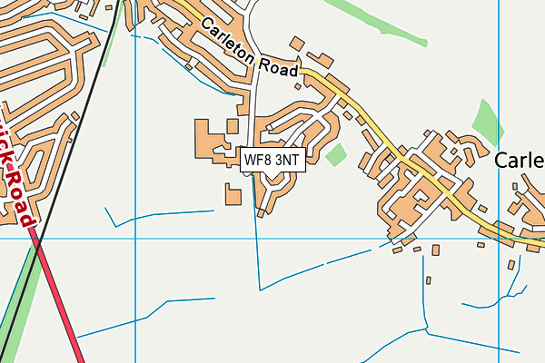WF8 3NT map - OS VectorMap District (Ordnance Survey)