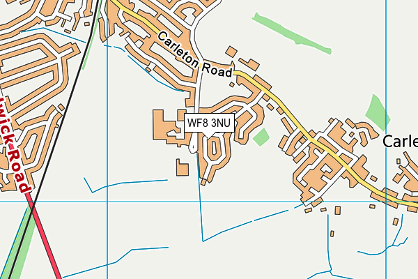 WF8 3NU map - OS VectorMap District (Ordnance Survey)