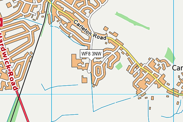 Carleton High School map (WF8 3NW) - OS VectorMap District (Ordnance Survey)