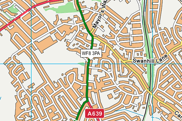 WF8 3PA map - OS VectorMap District (Ordnance Survey)