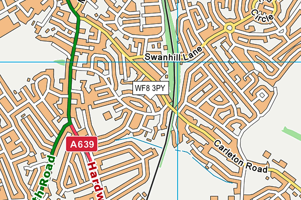 WF8 3PY map - OS VectorMap District (Ordnance Survey)